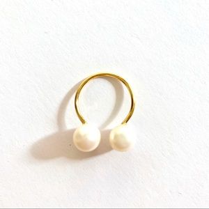 NWOT Erth Jewelry 14 K Gold Plated Pearl Ring